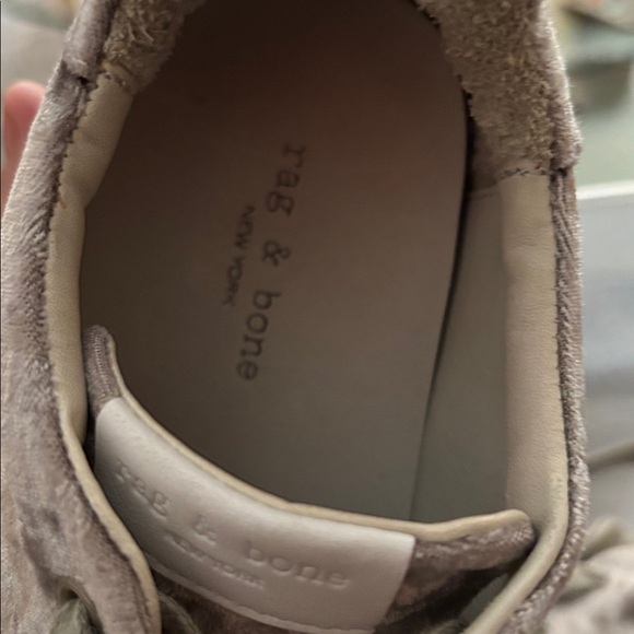 Rag & Bone Gray Velvet Sneakers - Picture 5 of 9